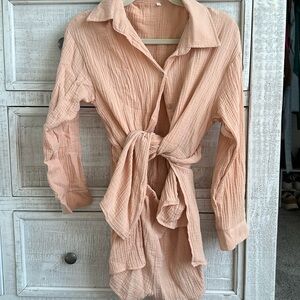 Tan long sleeve romper!